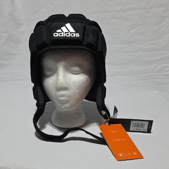 Adidas Soft Shelled Helmet Black Protective Headgear 7 On 7 Football SZ XL - Picture 1 of 8